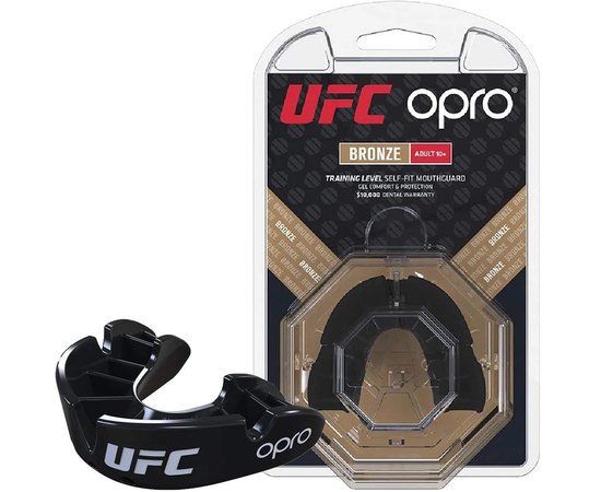 Капа для боксу OPRO Bronze UFC Hologram Black (art.002258001), Колір: Чорний