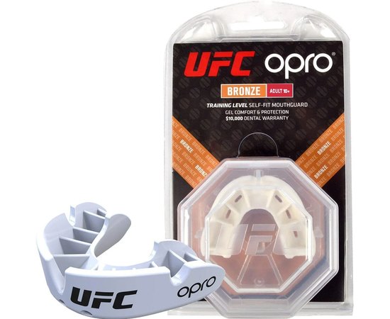 Капа для боксу OPRO Bronze UFC Hologram White (art.002258002), Колір: Білий