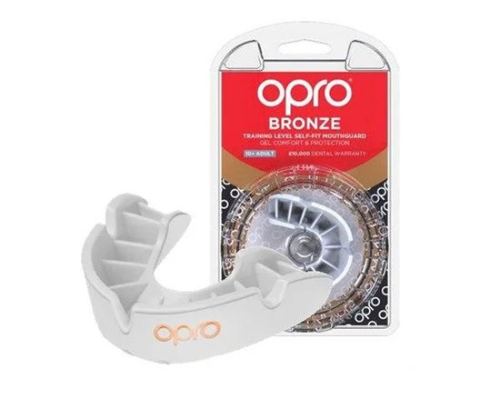 Капа для боксу OPRO Bronze While (art.002219004), Колір: Білий