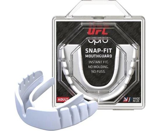 Капа для боксу OPRO Junior Snap-Fit UFC Hologram White (art.002263002), Колір: Білий