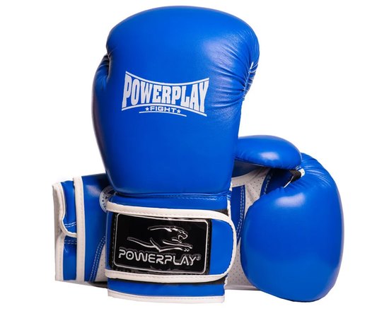 Боксерські рукавички PowerPlay 3019 Сині 10 ун (PP_3019_10oz_Blue), Вага: 10 унцій