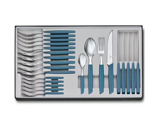 Набор кухонный Victorinox Swiss Modern Table Set 24шт синий 6.9096.12W2.24, Цвет: Синий