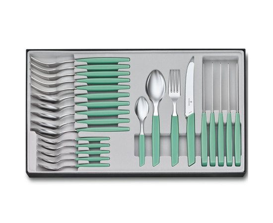 Набор кухонный Victorinox Swiss Modern Table Set 24шт мятный 6.9096.11W41.24, Цвет: Мятный