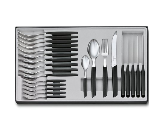 Набор кухонный Victorinox Swiss Modern Table Set 24шт черный 6.9093.11W.24, Цвет: Чёрный