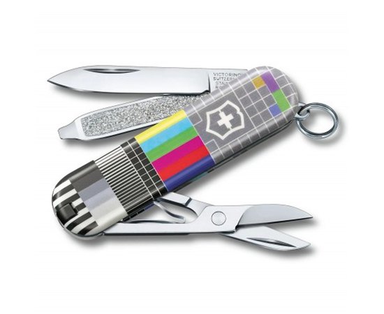 Ніж Victorinox Classic Le Retro TV 0.6223.L2104, Колір: Le Retro, Марка сталі: Нержавіюча сталь, Матеріал рукояті: Пластик