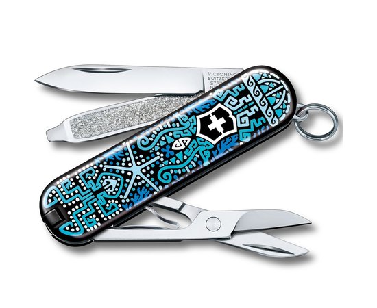 Нож Victorinox Classic Le Ocean Life 0.6223.L2108, Цвет : Ocean Life, Марка стали: Нержавеющая сталь, Материал рукояти: Пластик