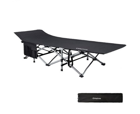 Розкладачка KingCamp Oversize Lightweight Folding Camping Cot Black KC8009