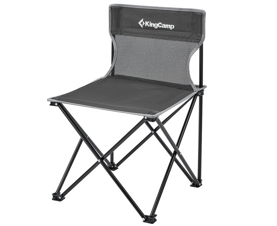 Стілець KingCamp Compact Chair in Steel M Black / Grey Check KC3832