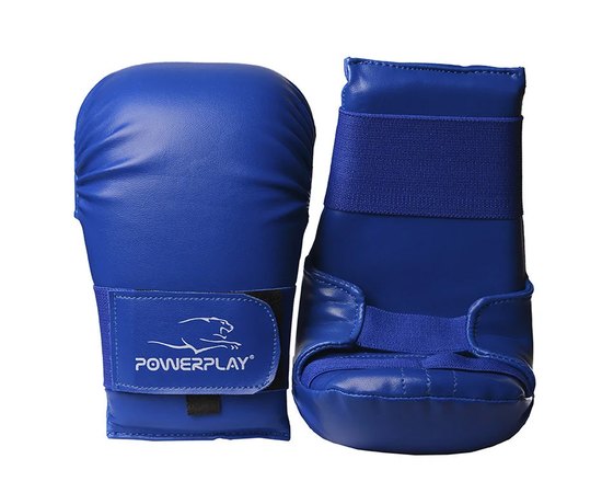 Рукавички для Karate PowerPlay 3027 сині L (PP_3027_L_Blue), Розмір: L, Вага: 4.5 унцій