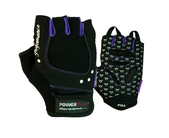 Перчатки для фитнеса PowerPlay 1751 женские черно-фиолетовые XS (PP_1751_XS_Black)